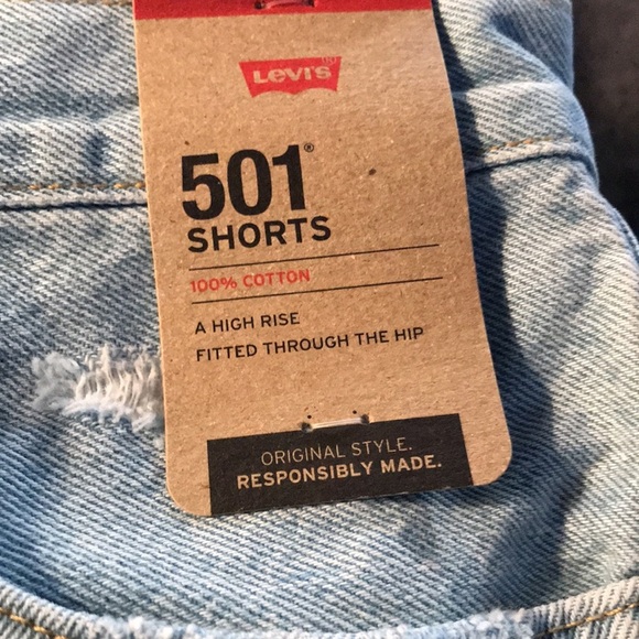 NWT Levi’s 501 Denim Cutoff Shorts - Picture 5 of 7